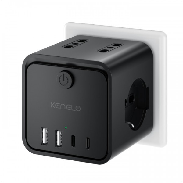 Power Strip with 4 Universal Sockets 10/16A ITA an...